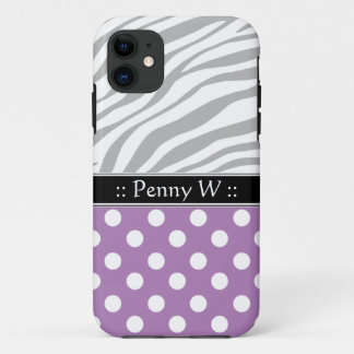 Capa Para iPhone 11 Impressão iPhone 5 de Zebra desbotada com Bolinhas