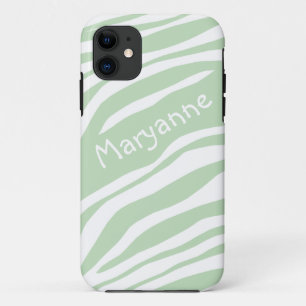 Capa Para iPhone 11 Impressão iPhone 5 em Zebra Verde e Branca