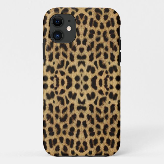 Capa Para iPhone 11 Impressão Leopard iPhone 5 Case (Verso)