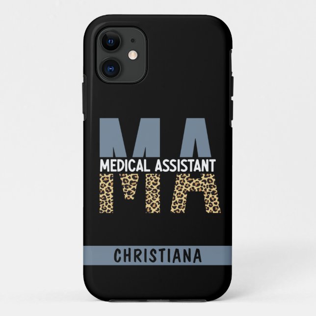 Capa Para iPhone 11 Impressão Leopardo do Assistente Médico do MÃE Per (Verso)