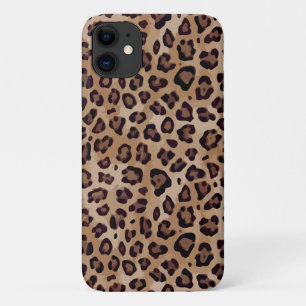 Capa Para iPhone 11 Impressão Leopardo Grande