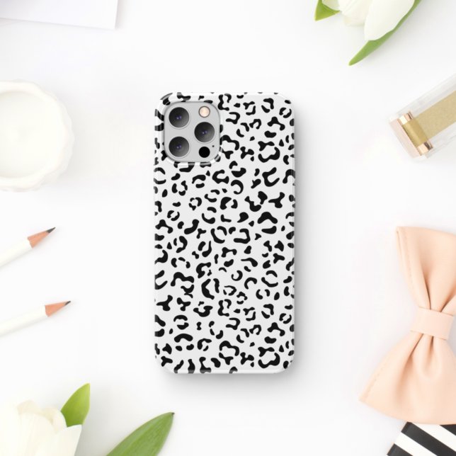 Capa Para iPhone 11 Impressão Leopardo, Manchas Leopardo, Preto E Bran (Criador carregado)