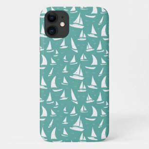 Capa Para iPhone 11 Impressão Marítimo Branco Azul para Navegação Náut