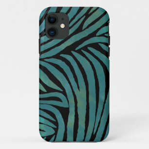 Capa Para iPhone 11 Impressão Teal Zebra