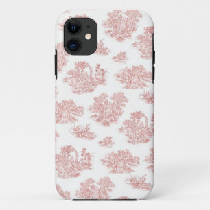 Capa Para iPhone 11 Impressão vermelho e branco de Jouy