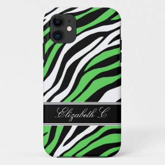 Capa Para iPhone 11 Impressão Zebra Minúscula iPhone 5 Verde limão