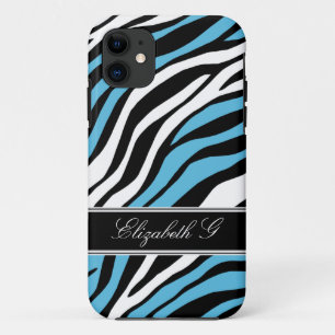 Capa Para iPhone 11 Impressão Zebra Minúscula iPhone Azul 5 Caso