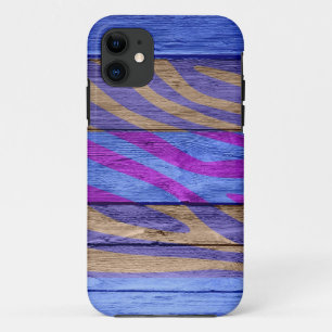 Capa Para iPhone 11 Impressão Zebra na Madeira #15