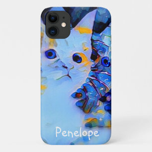 Capa Para iPhone 11 Impressionista Azul e Bonito, Arte Cristã com Seu