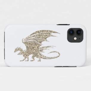 Capa Para iPhone 11 Incrível Ouro Mosaico Dragon