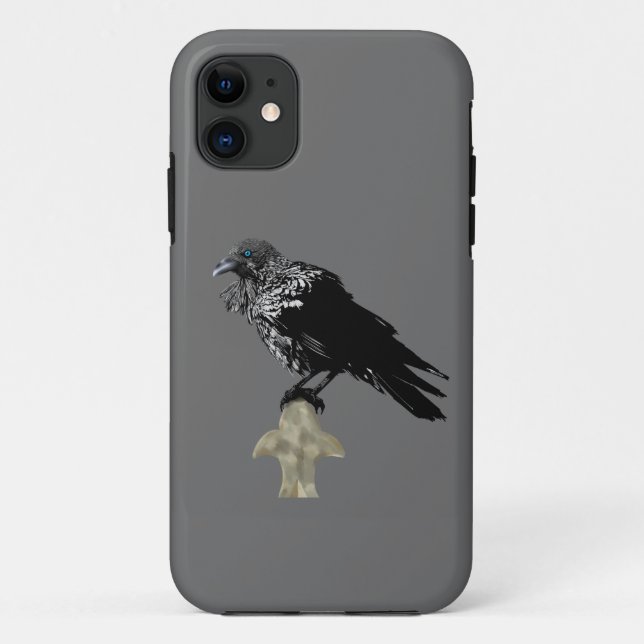 Capa Para iPhone 11 Inked Raven (Verso)