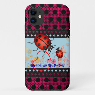 Capa Para iPhone 11 Inseto de amor Ladybug