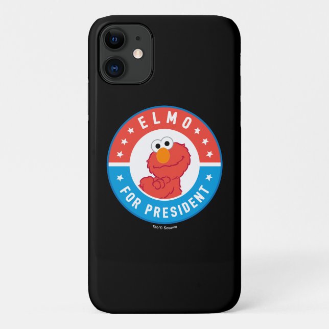 Capa Para iPhone 11 Insígnia Elmo para Presidente (Verso)