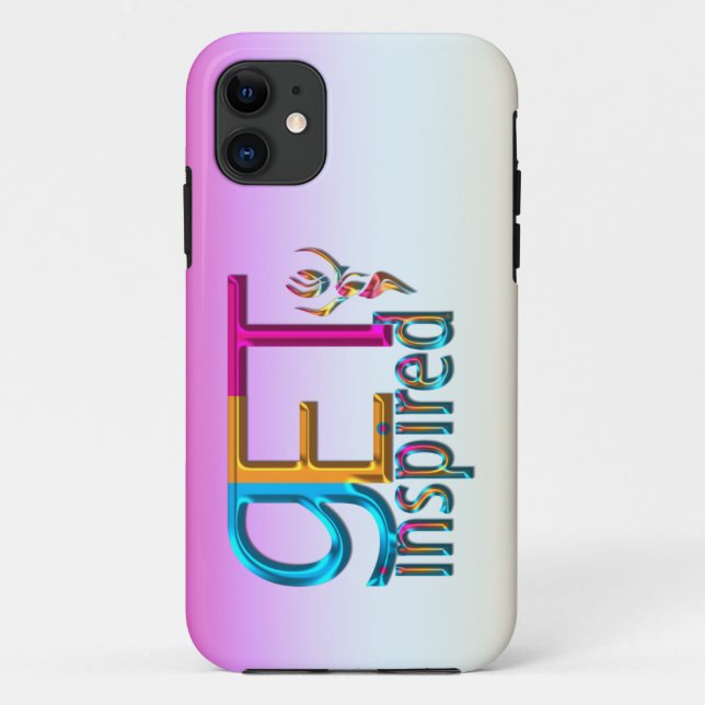 Capa Para iPhone 11 Inspire-se ~ Neon (Verso)