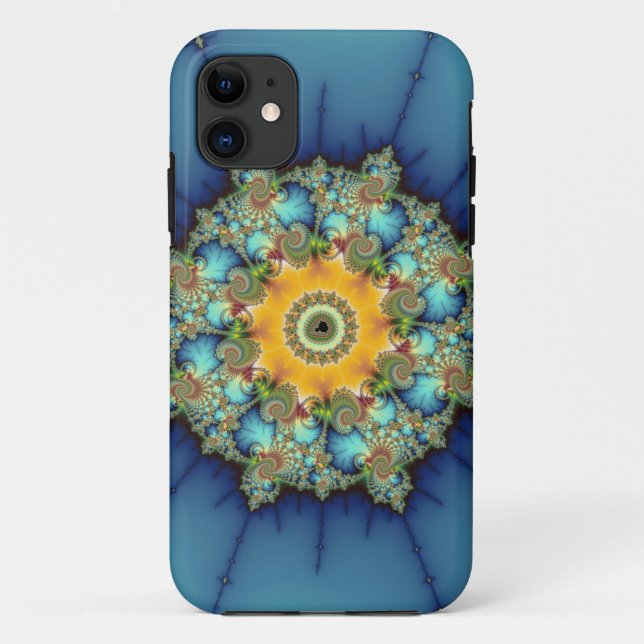 Capa Para iPhone 11 Insular - arte de Mandelbrot (Verso)
