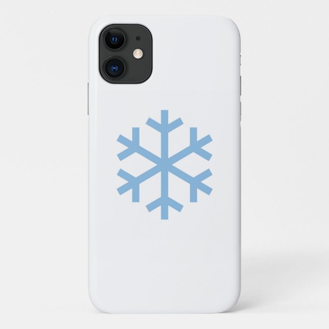 Capa Para iPhone 11 iPhone 11 Blue Snowflake Caso Natal (Verso)
