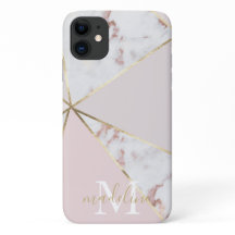 iPhone 11 com micrograma geométrico com Blush Dour