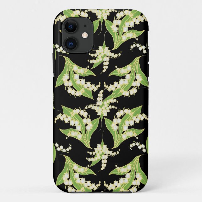 Capa Para iPhone 11 iPhone 5 Case-Mate case Lily of the Valley Black (Verso)