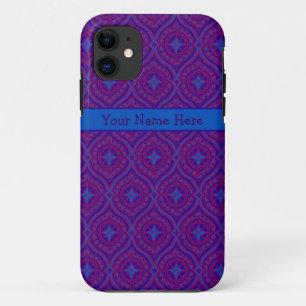 Capa Para iPhone 11 iPhone 5 Case-Mate Purple, Padrão Azul