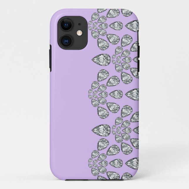 Capa Para iPhone 11 iPhone 5 case Purple Diamond (Verso)