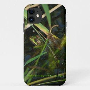 Capa Para iPhone 11 iPhone 5 com imagem de um sapo mimético verde
