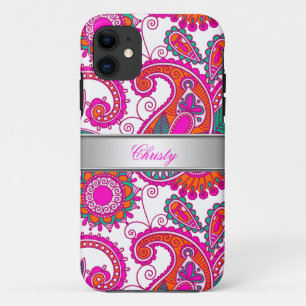 Capa Para iPhone 11 iPhone 5 Elegante e Sofisticado Padrão Paisley Ros