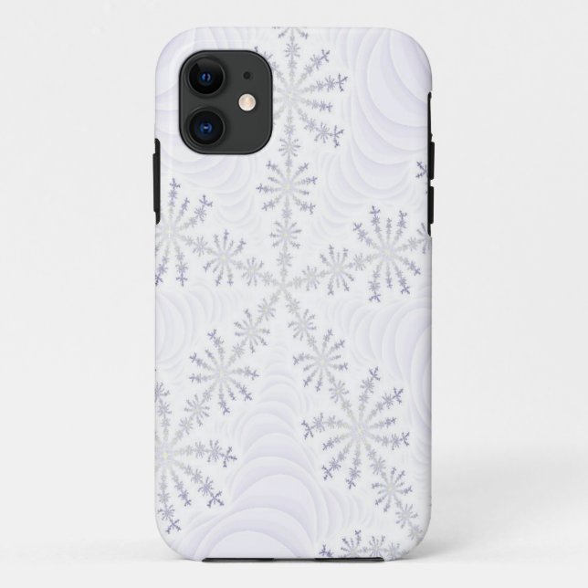 Capa Para iPhone 11 iPhone 5 Fractal Fractal com Floco de Neve Branco (Verso)