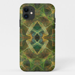 Capa Para iPhone 11 iPhone 5 Fractal Verde - Mate De Casos Pouco Ali