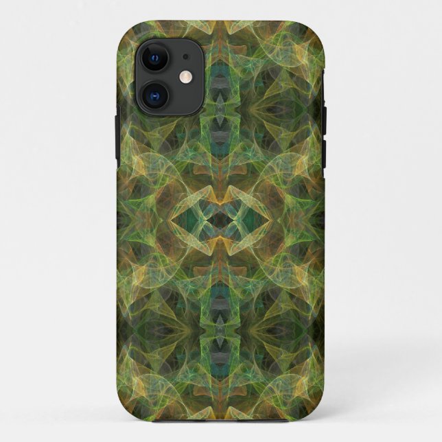 Capa Para iPhone 11 iPhone 5 Fratural Verde - ID personalizada de gabi (Verso)