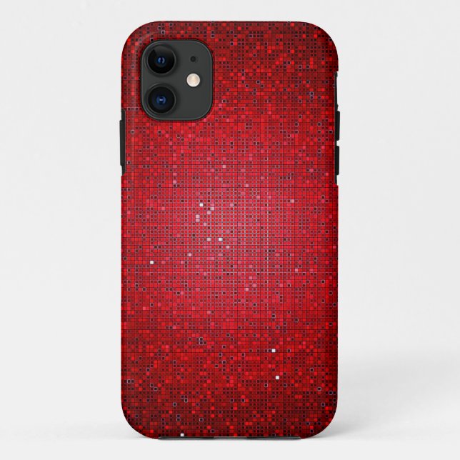 Capa Para iPhone 11 iPhone 5 Mate Red Glitter Mal Ali™ Case (Verso)