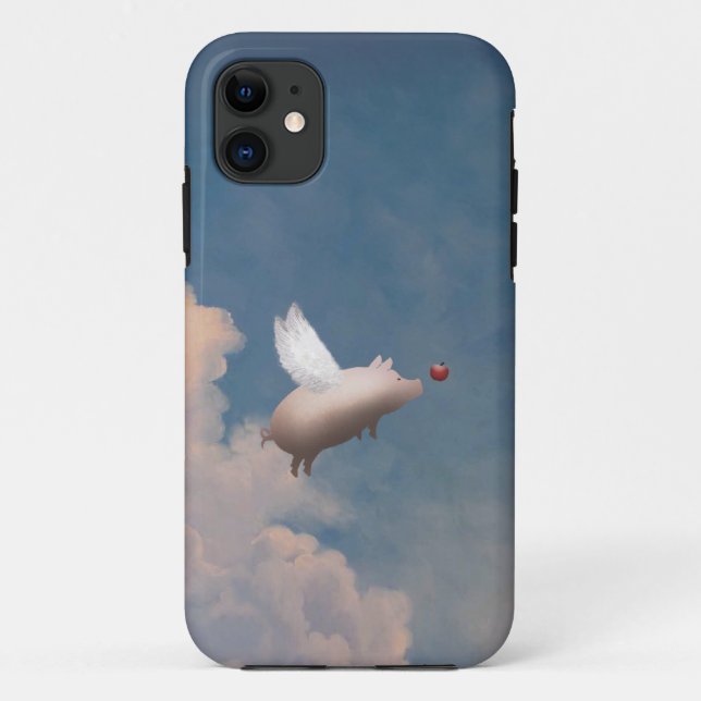 Capa Para iPhone 11 iPhone 5 personalizado de porco voador (Verso)