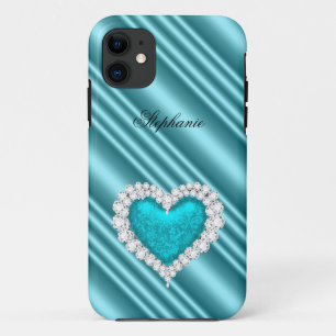 Capa Para iPhone 11 iPhone 5 Princesa Prata Verde Água Joias