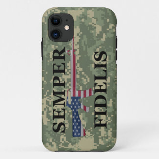 Capa Para iPhone 11 iPhone 5 Semper Fidelis Camo verde