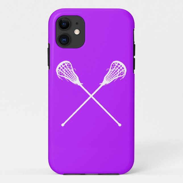 Capa Para iPhone 11 iPhone 5 varas do Lacrosse roxas (Verso)