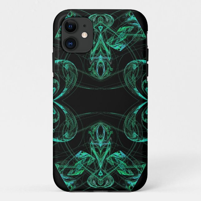 Capa Para iPhone 11 iPhone 5 Verde e Preto - ID personalizada de gabin (Verso)