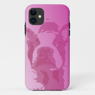 Capa Para iPhone 11 iPhone cor-de-rosa 5 de Boston Terrier