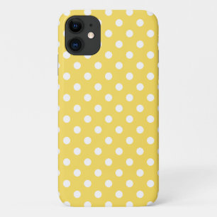 Capa Para iPhone 11 iPhone da bolinhas, Plus e Pro em amarelo-limão