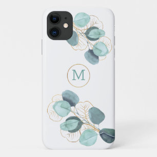 Capa Para iPhone 11 iPhone Dourado de Eucalyptus, Elegante Moderno Mon