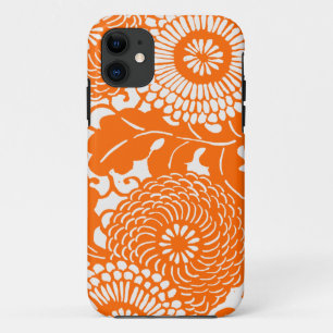Capa Para iPhone 11 iPhone floral abstrato do teste padrão do vintage
