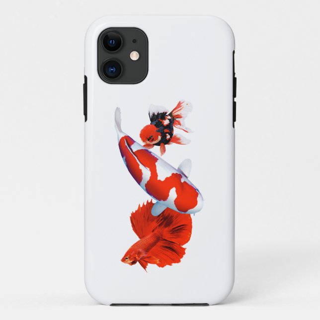 Capa Para iPhone 11 iPhone / iPad Case Goldfish, Koi e Betta Fish (Verso)