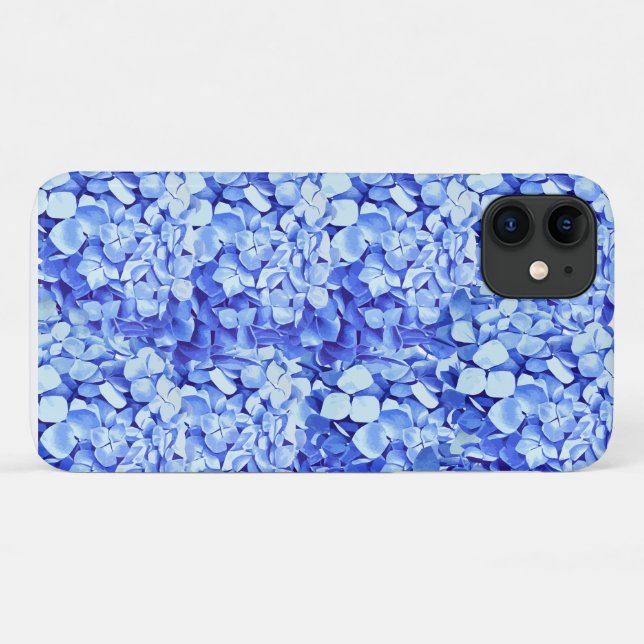 Capa Para iPhone 11 iPhone/iPad do Flor Azul Hydrangea (Verso (horizontal))