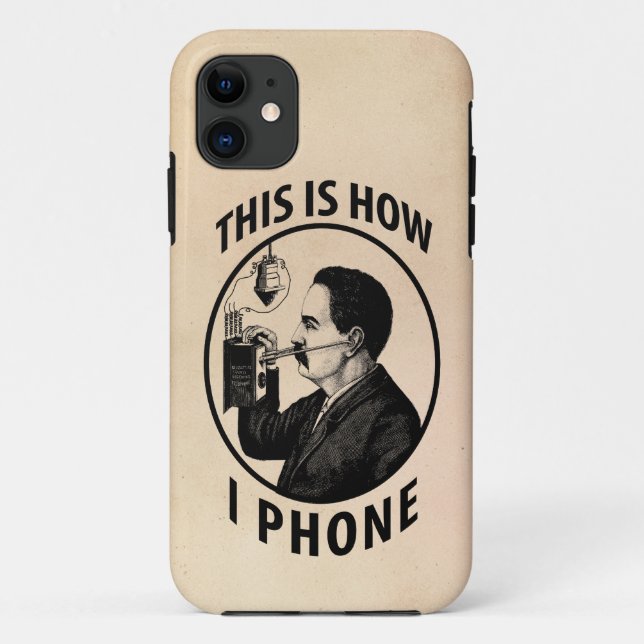 Capa Para iPhone 11 Isto é como eu telefono (Verso)