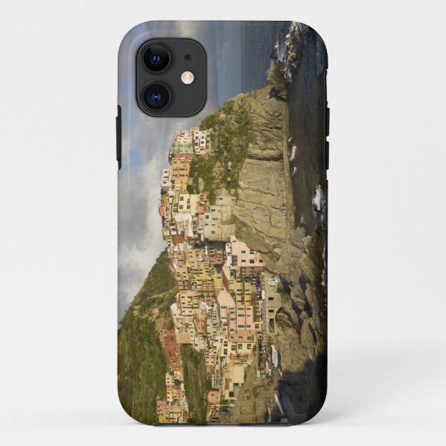 Capa Para iPhone 11 Itália, Cinque Terre, Manarola. Vila no penhasco. (Verso)