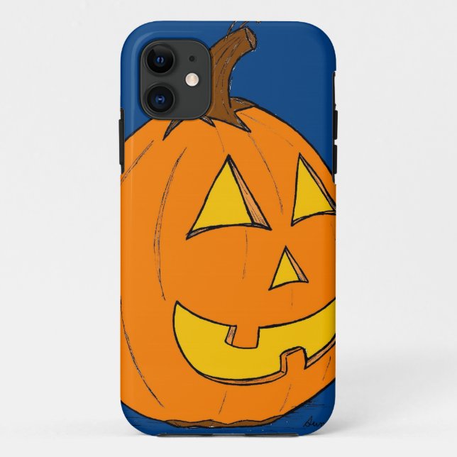 Capa Para iPhone 11 Jack o' Lantern Blue iPhone 5 Case (Verso)