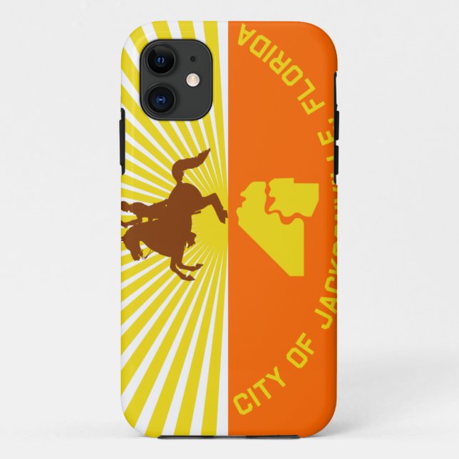 Capa Para iPhone 11 Jacksonville Flag (Verso)