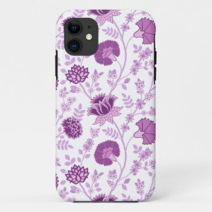 Capa Para iPhone 11 Jacobean Floral Big Pattern Pinks em Branco