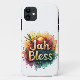 Capa Para iPhone 11 Jah Bless Reggae Watercolor iPhone 11 Case