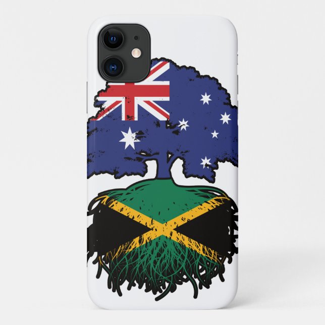 Capa Para iPhone 11 Jamaica Jamaican australiano - Raízes de Árvore da (Verso)