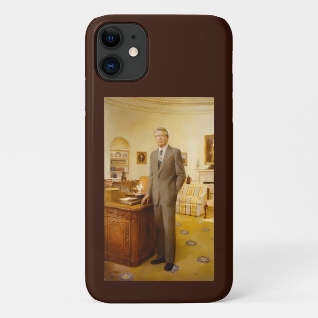 Capa Para iPhone 11 James Earl Carter Pintou o Presidente dos EUA, Ret (Verso)