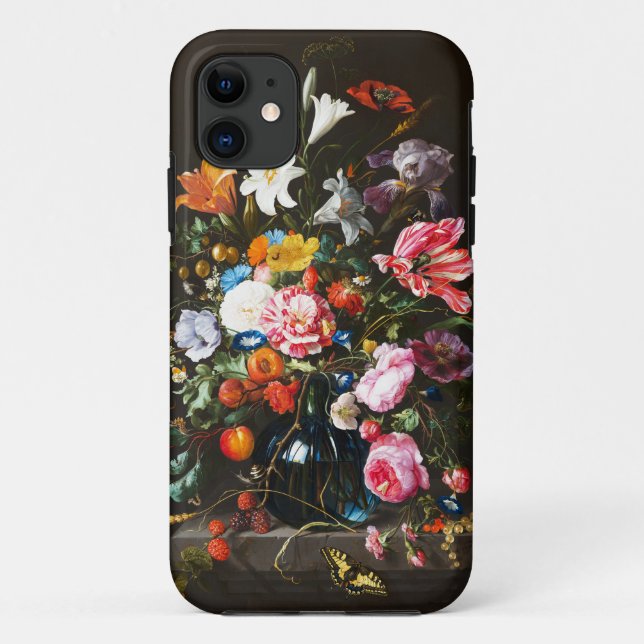 Capa Para iPhone 11 Jan Davidsz de Heem, Vase das Flores, 1670 (Verso)